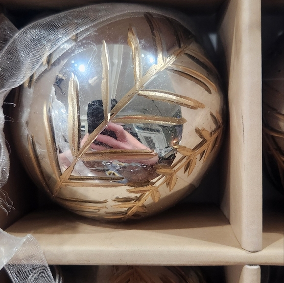 🆕️ Tidings & Joy Glass Ornaments 6 pc set - Picture 5 of 9